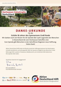 Danke-Urkunde